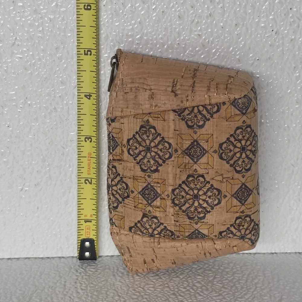 Modaserver Cork Change Purse Coin Purse - Tan, Navy Blue, Yellow